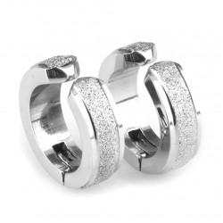 Spikes SFE-13520 steel clip-on earrings with imitation diamond coating
