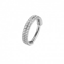 Titanium ring exclusive with scattered crystals (1 pc)