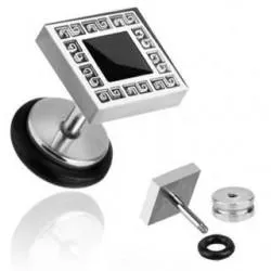 PiercedFish PSFX-41 square steel earring (imitation plug) (1 pc)
