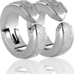 Spikes SFE-13520 steel clip-on earrings with imitation diamond coating (pair)