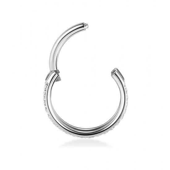 Titanium ring exclusive with scattered crystals