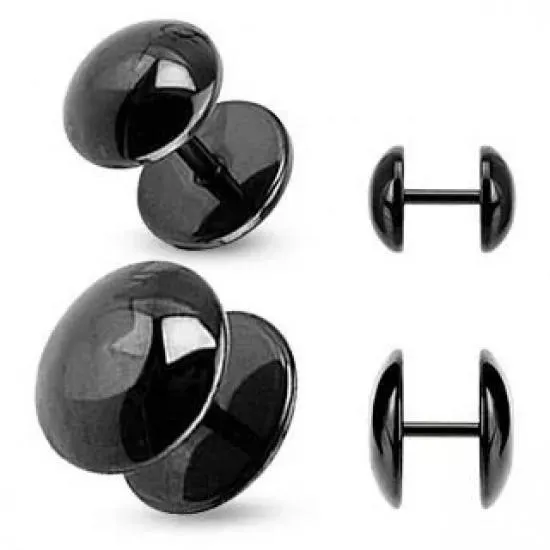 Earring made of steel PiercedFish PSFX-52 (fake-plug blende) round shape (1 pc)