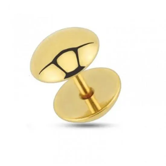 Earring made of steel PiercedFish PSFX-52 (fake-plug blende) round shape (1 pc)