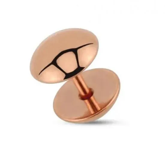 Earring made of steel PiercedFish PSFX-52 (fake-plug blende) round shape (1 pc)
