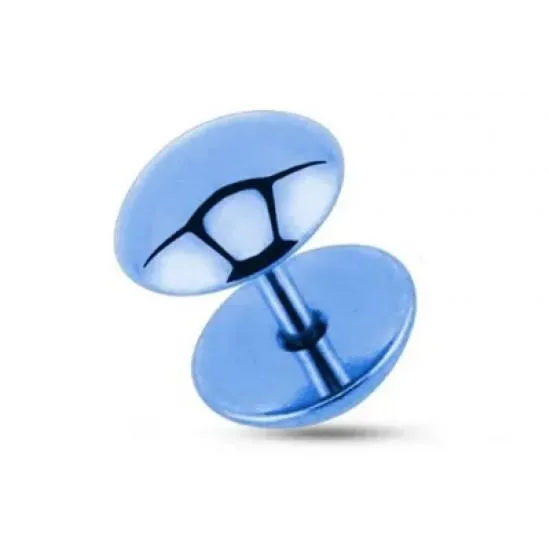 Earring made of steel PiercedFish PSFX-52 (fake-plug blende) round shape (1 pc)
