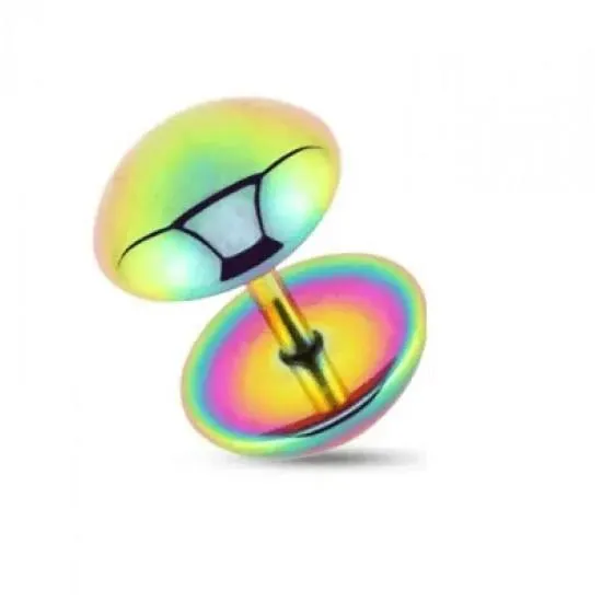 Earring made of steel PiercedFish PSFX-52 (fake-plug blende) round shape (1 pc)