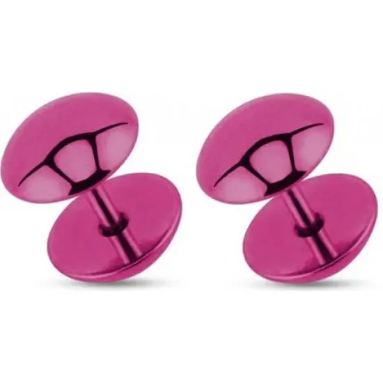 Earring made of steel PiercedFish PSFX-52 (fake-plug blende) round shape (1 pc)
