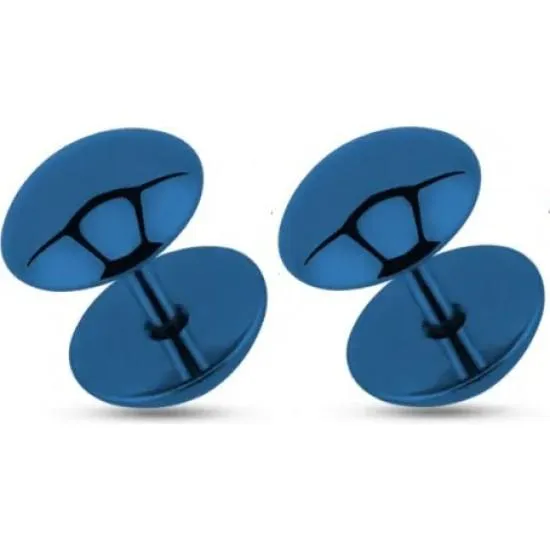 Earring made of steel PiercedFish PSFX-52 (fake-plug blende) round shape (1 pc)