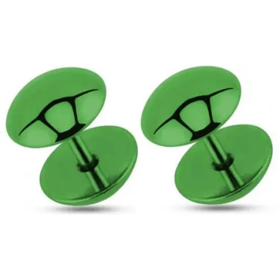 Earring made of steel PiercedFish PSFX-52 (fake-plug blende) round shape (1 pc)