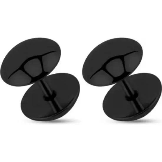 Earring made of steel PiercedFish PSFX-52 (fake-plug blende) round shape (1 pc)