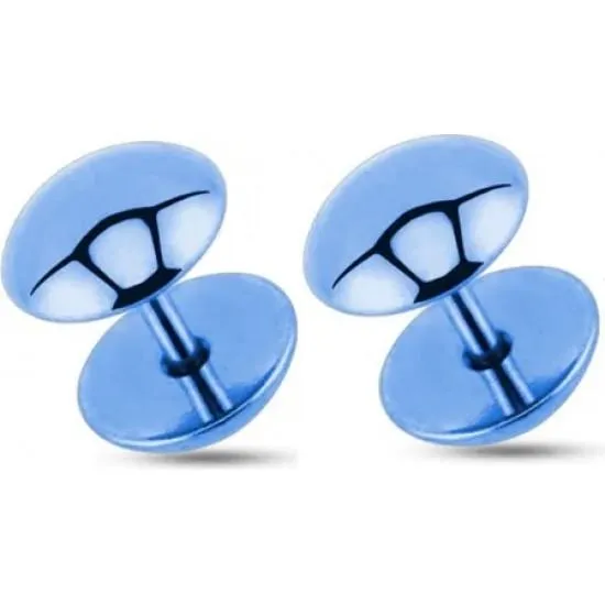 Earring made of steel PiercedFish PSFX-52 (fake-plug blende) round shape (1 pc)