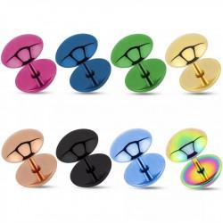 Earring made of steel PiercedFish PSFX-52 (fake-plug blende) round shape
