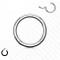 Titanium clicker ring PiercedFish RHT3 earring for piercing septum, ear cartilage, eyebrows, nose, lips, navel, nipples (from 6 mm to 12 mm)