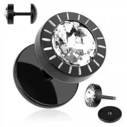 PiercedFish PSFX-37 earring with cubic zirconia (plug blende) (1 pc)