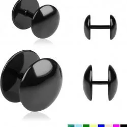 Earring made of steel PiercedFish PSFX-52 (fake-plug blende) round shape (1 pc)