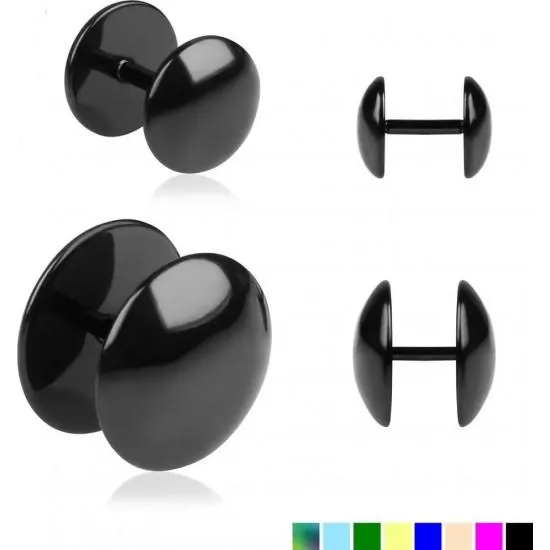 Earring made of steel PiercedFish PSFX-52 (fake-plug blende) round shape (1 pc)