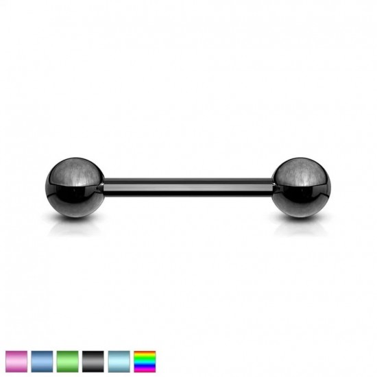 Штанга из стали 316L, серьга для пирсинга в ухо и в соски, 1.2×6–10 мм, PiercedFish (1 шт.)
