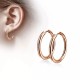 Серьги-кольца Spikes SE3065R стальные с покрытием цвета розового золота
