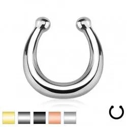 Septum trompe l'oeil (horseshoe earring) PiercedFish SEPR-19, clip for simulating nose piercing (1 pc)