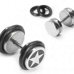 PiercedFish PSFX-06 round earring (faux plug) (1 pc)