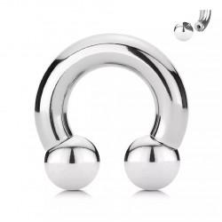 Circular horseshoe made of steel with internal thread PiercedFish HSI for septum, ear, earring hard for tunnels, for eyebrows, lips, navel, nipples, cm piercings (1 pc)