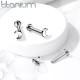 Titanium Labret Earring with Crescent Moon PiercedFish TIL12 for Helix Tragus Lip Piercing (1 pc)