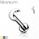 Titanium Labret Earring with Crescent Moon PiercedFish TIL12 for Helix Tragus Lip Piercing (1 pc)