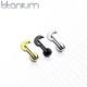 Titanium Labret Earring with Crescent Moon PiercedFish TIL12 for Helix Tragus Lip Piercing (1 pc)