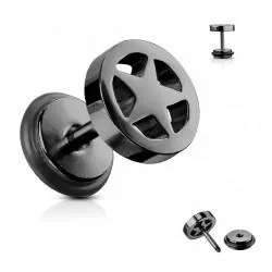 PiercedFish PSFX-14 earring with star (imitation plug) (1 pc)